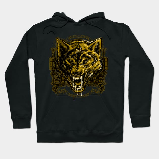 Wolf head eye of the Illuminatis Hoodie by Shadowbyte91